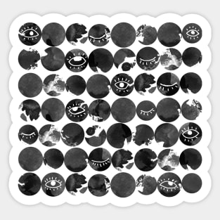Ink dots with eyes Sticker